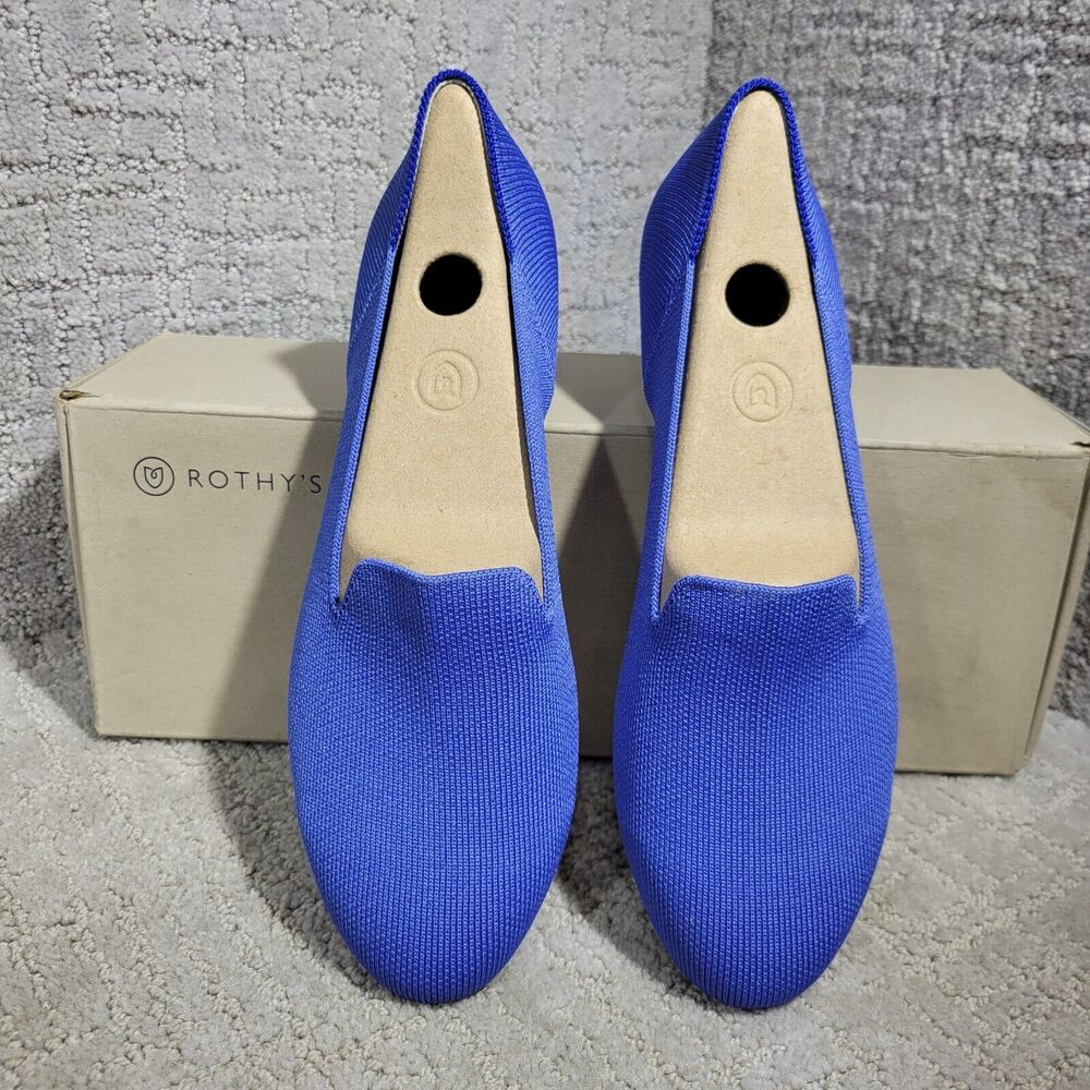Rothy's The Loafer Cornflower Blue Round Toe Slip On Shoes Women's Size 6